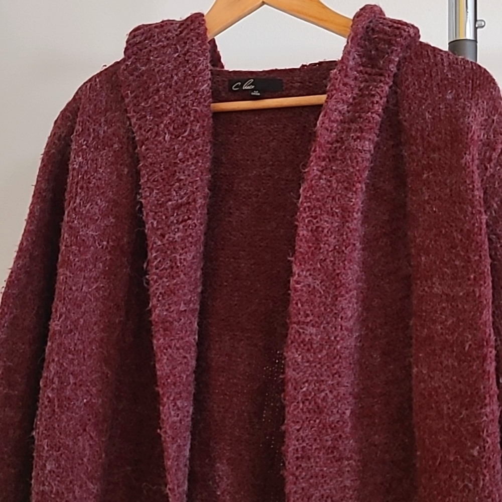 C. Luce oversized cardigan with hoodie